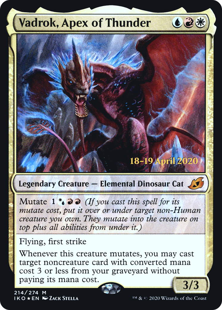 Vadrok, Apex of Thunder (PRE-214S) [Ikoria: Lair of Behemoths Promos] Foil