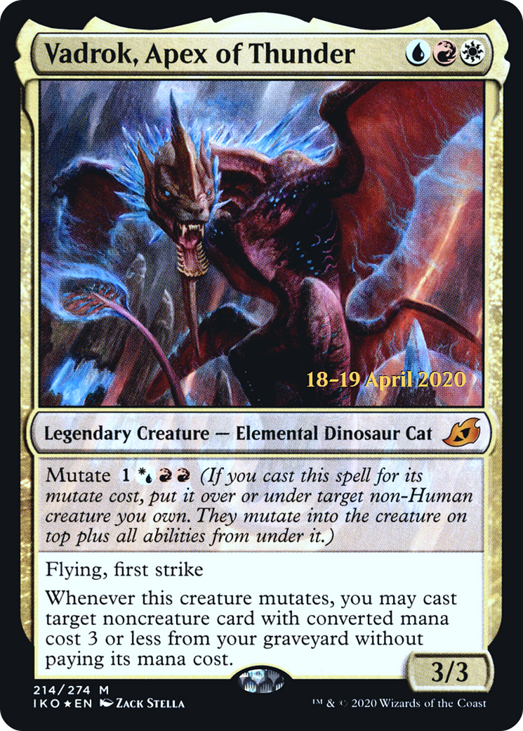 Vadrok, Apex of Thunder (PRE-214S) [Ikoria: Lair of Behemoths Promos] Foil