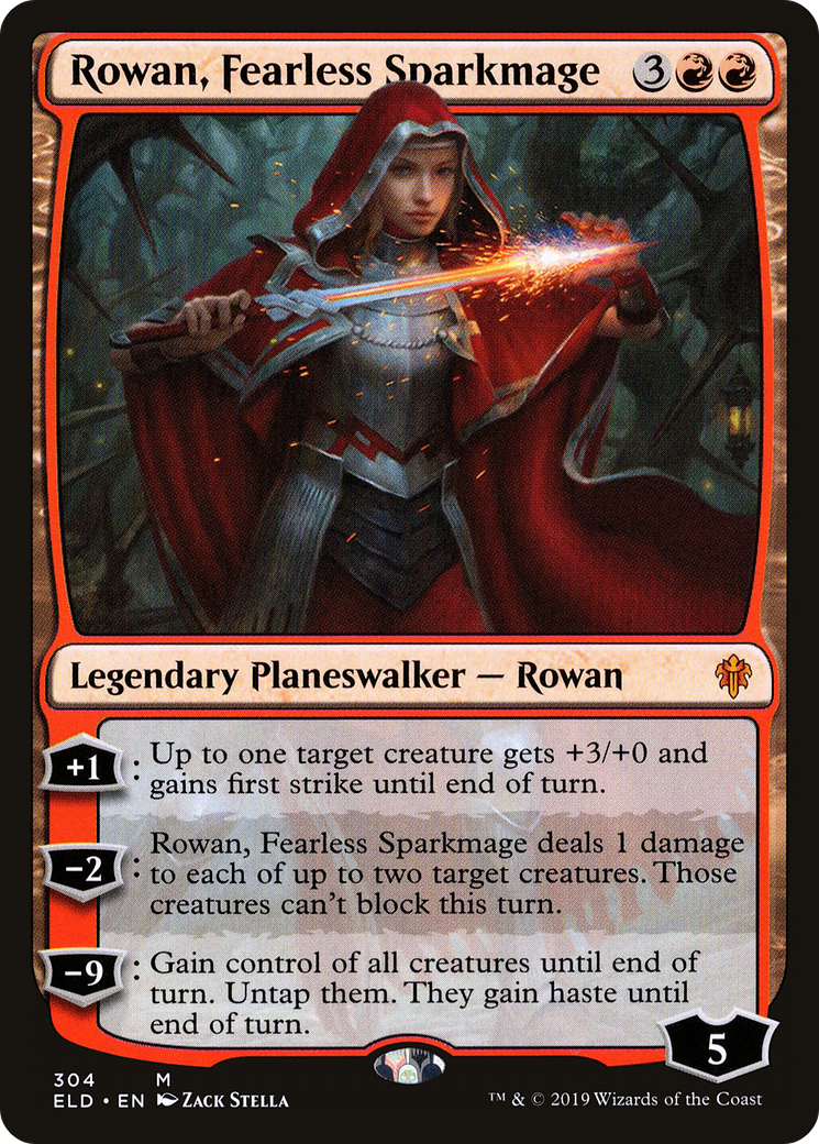 Rowan, Fearless Sparkmage (ELD-304) [Throne of Eldraine] Foil