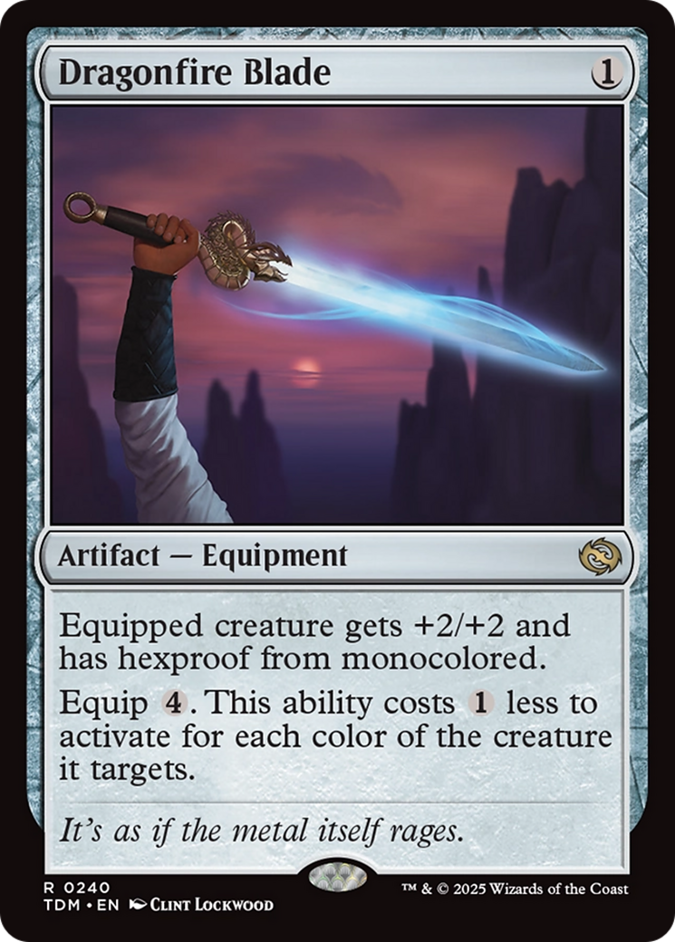 Dragonfire Blade (TDM-240) [Tarkir: Dragonstorm] Foil