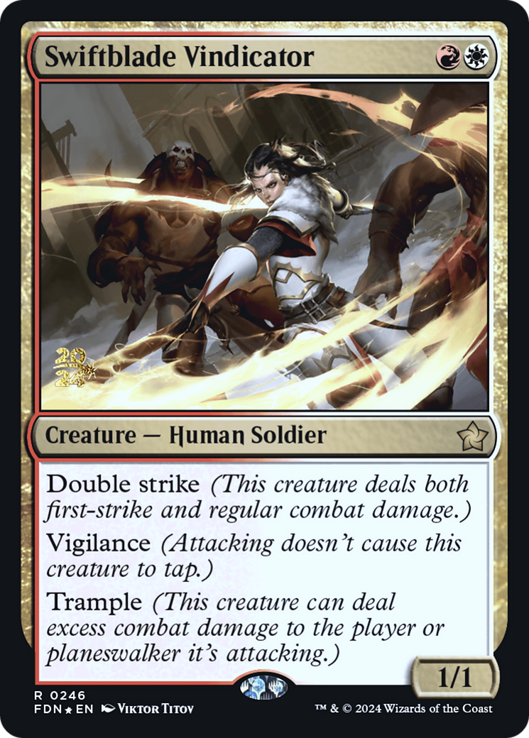Swiftblade Vindicator (PRE-246S) [Foundations Promos] Foil