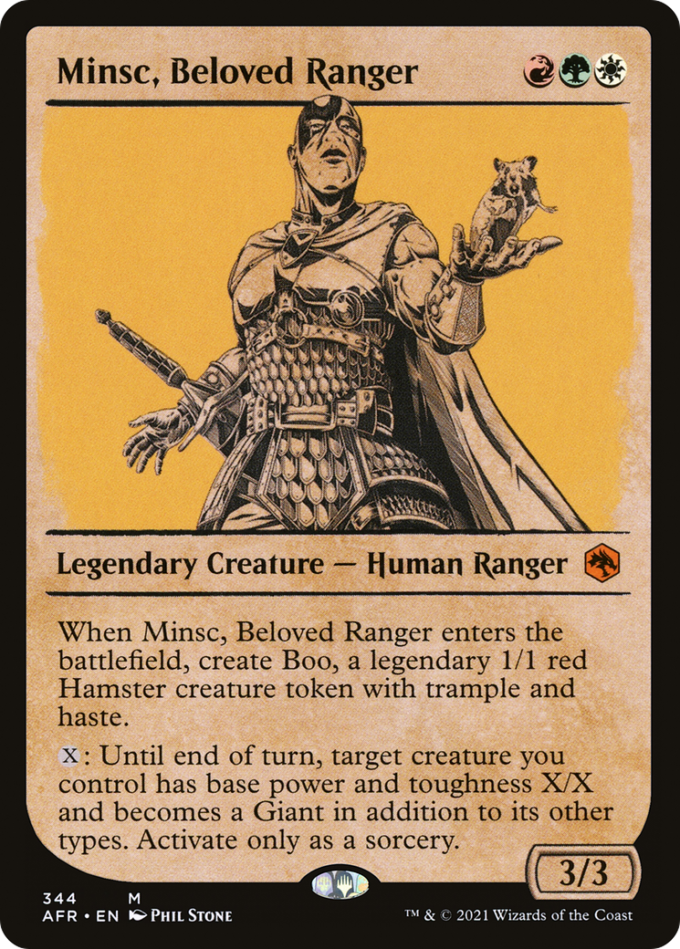 Minsc, Beloved Ranger (AFR-344) [Adventures in the Forgotten Realms]: (Showcase) Foil