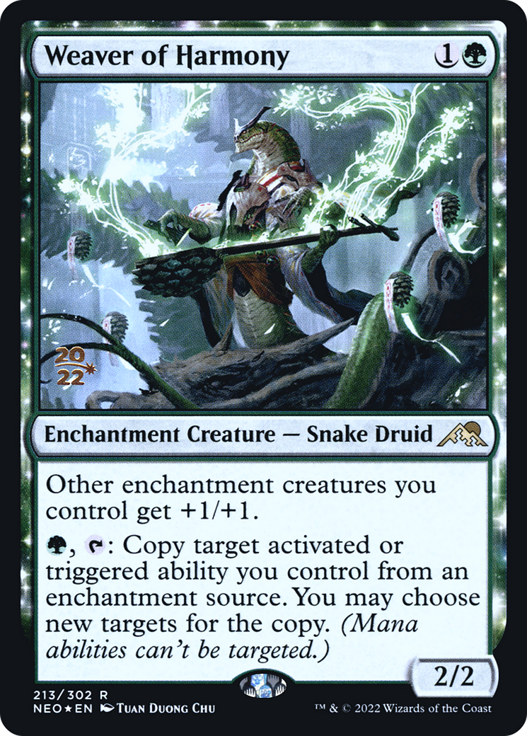 Weaver of Harmony (PRE-213) [Kamigawa: Neon Dynasty Promos] Foil