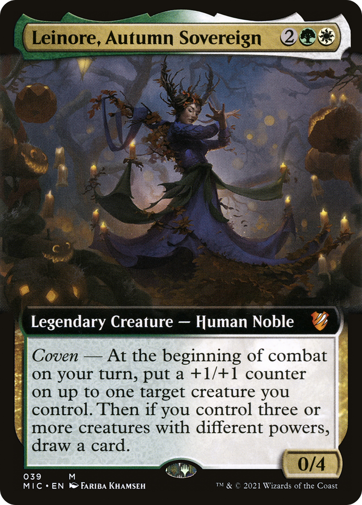 Leinore, Autumn Sovereign (Extended Art) (MIC-039) [Midnight Hunt Commander]