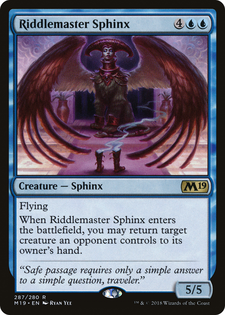 Riddlemaster Sphinx (M19-287) [Core Set 2019]