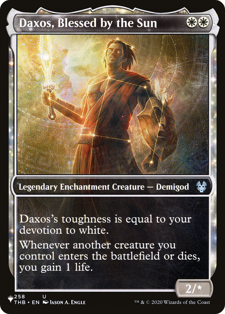 Daxos, Blessed by the Sun (Showcase) (LIST-THB-258) [The List]