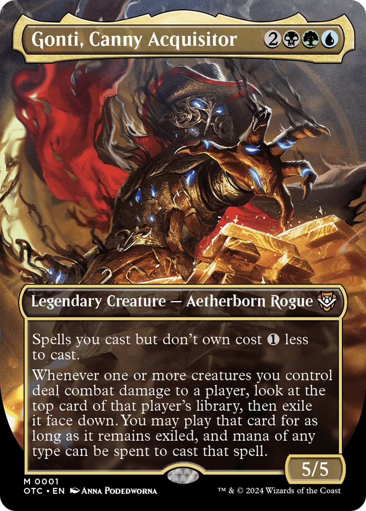 Gonti, Canny Acquisitor (OTC-001) [Outlaws of Thunder Junction Commander]: (Full Art) (Borderless)