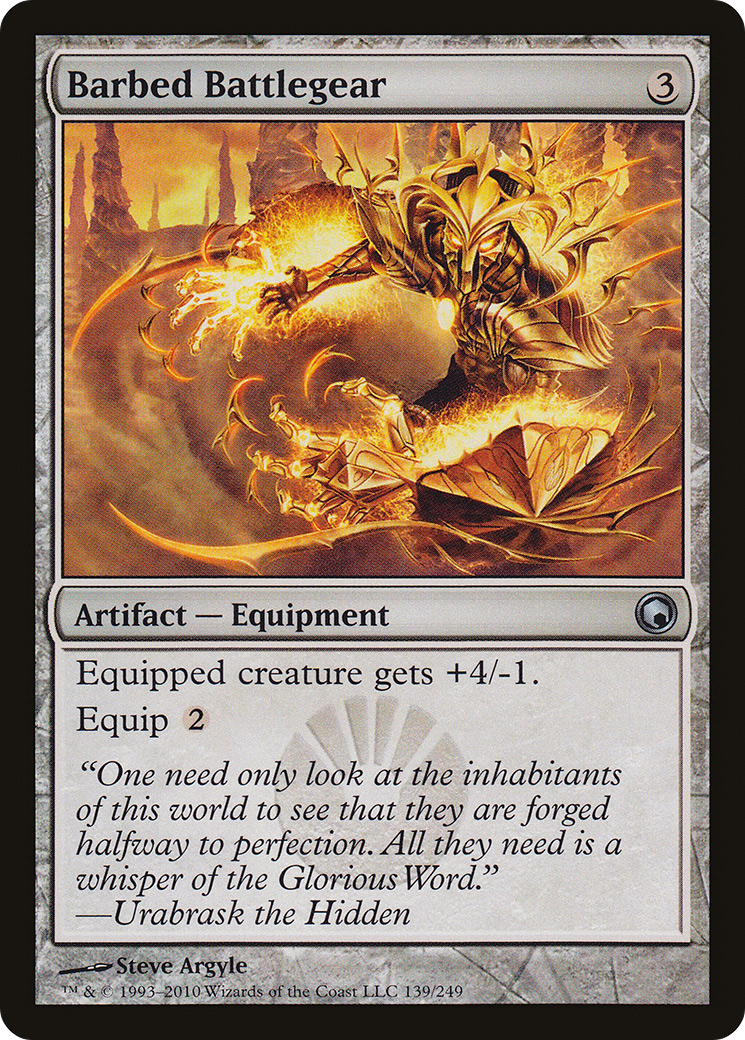 Barbed Battlegear (SOM-139) [Scars of Mirrodin]