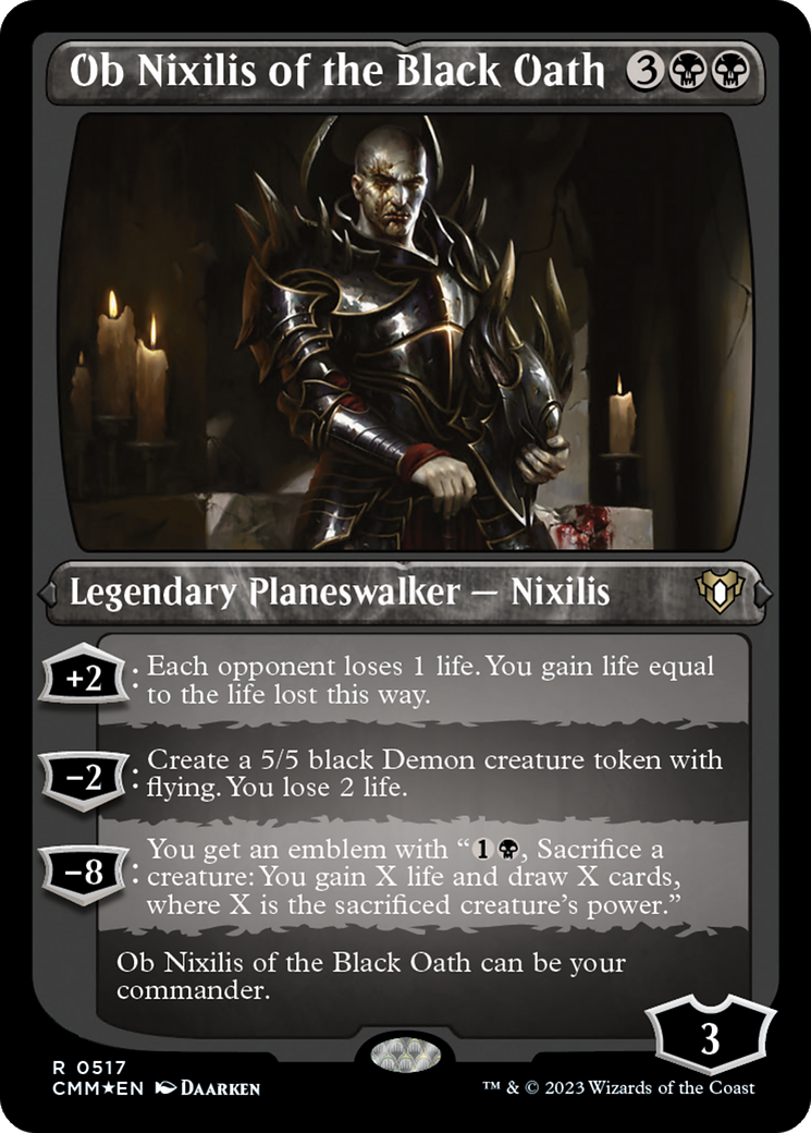 Ob Nixilis of the Black Oath (CMM-517) [Commander Masters] Etched Foil