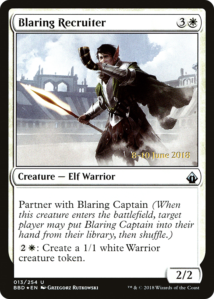 Blaring Recruiter (LARP-13S) [Battlebond Promos] Foil