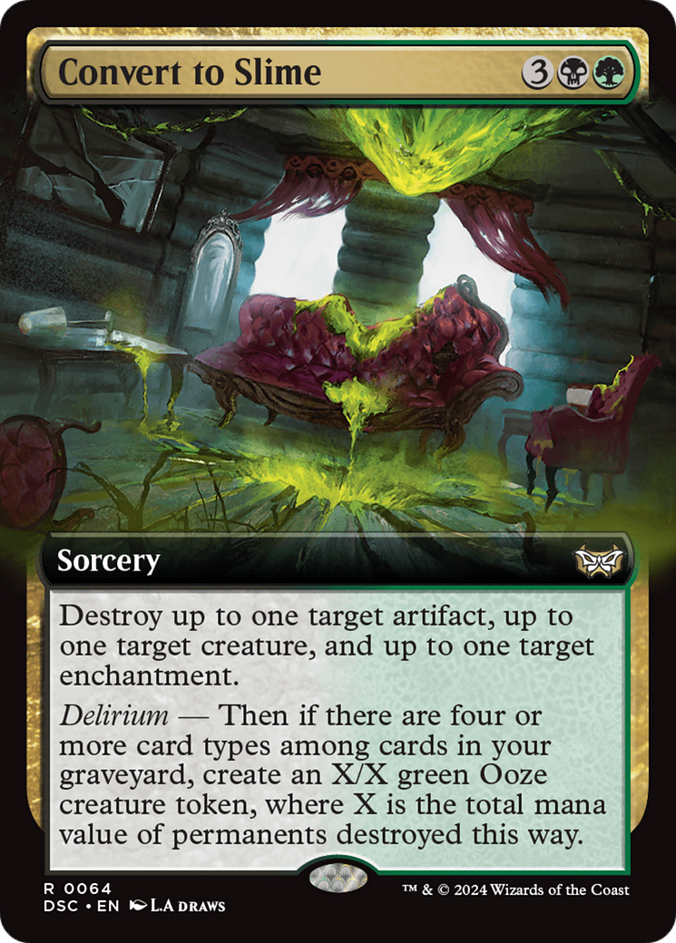 Convert to Slime (DSC-064) [Duskmourn: House of Horror Commander]: (Extended Art)