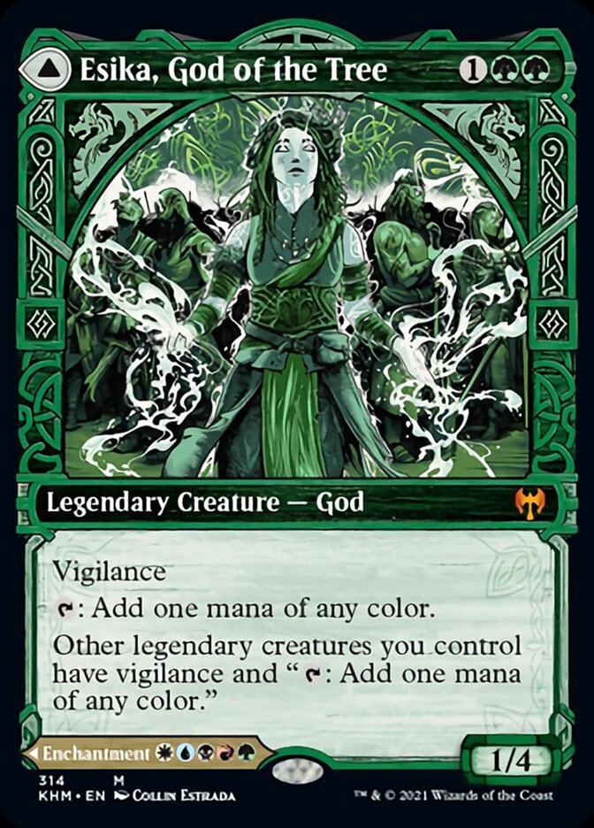 Esika, God of the Tree // The Prismatic Bridge (KHM-314) [Kaldheim]: (Showcase) Foil