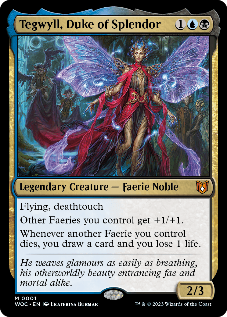 Tegwyll, Duke of Splendor (WOC-001) [Wilds of Eldraine Commander] Foil