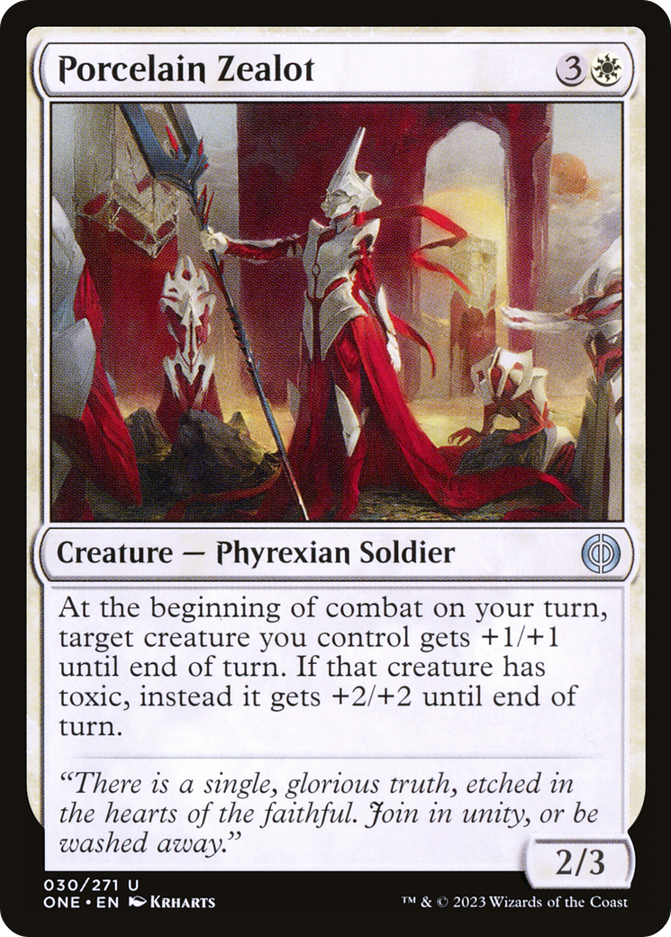 Porcelain Zealot (ONE-030) [Phyrexia: All Will Be One] Foil