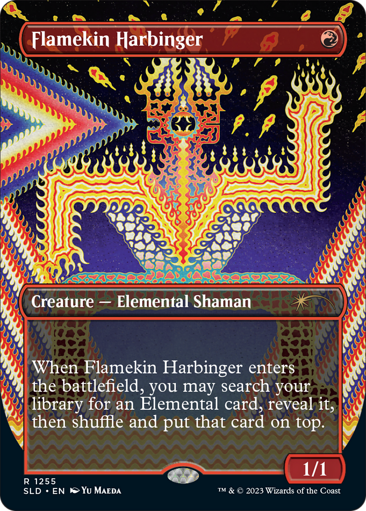 Flamekin Harbinger (SLD-1255) [Secret Lair Drop] (Borderless) Foil