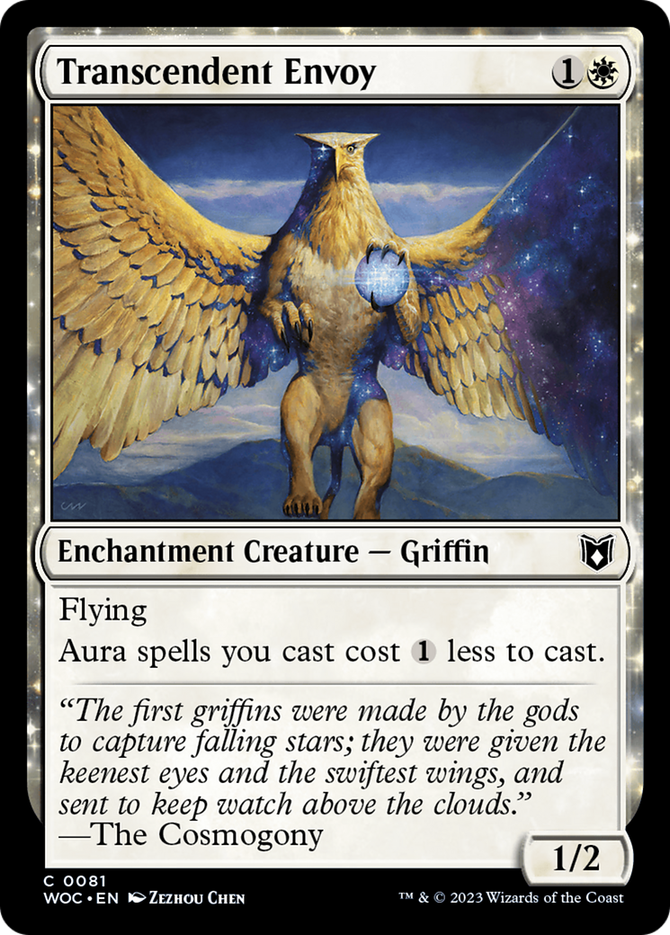Transcendent Envoy (WOC-081) [Wilds of Eldraine Commander]: (enchantment)