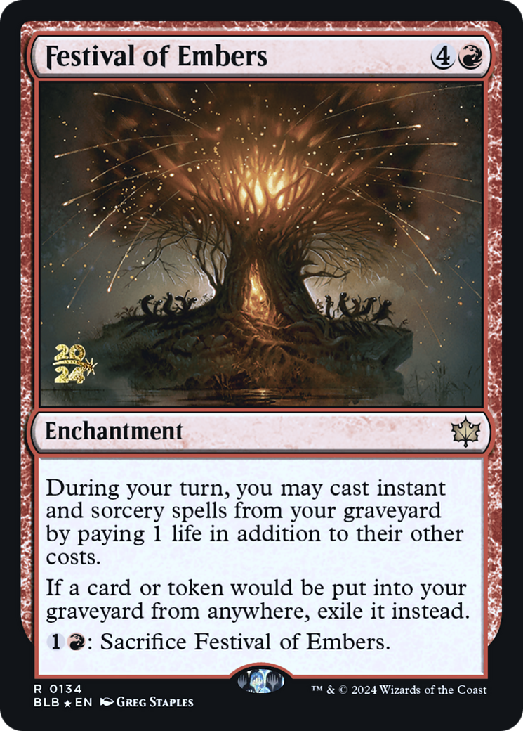 Festival of Embers (PRE-134S) [Bloomburrow Promos] Foil
