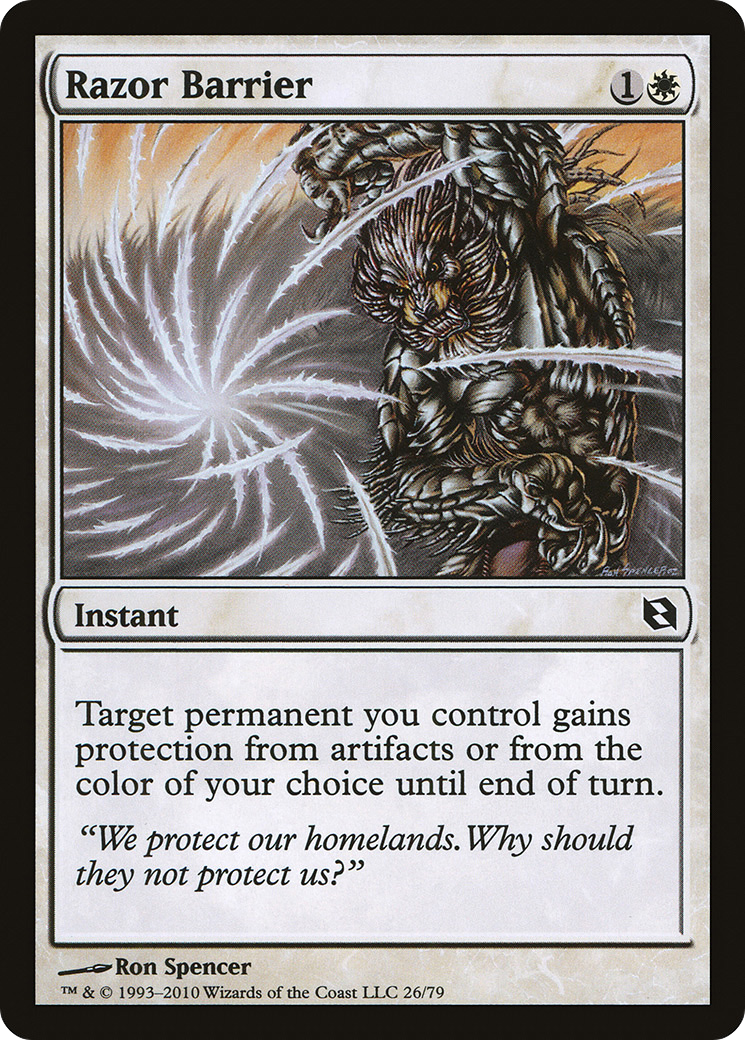 Razor Barrier (DDF-026) [Duel Decks: Elspeth vs. Tezzeret]