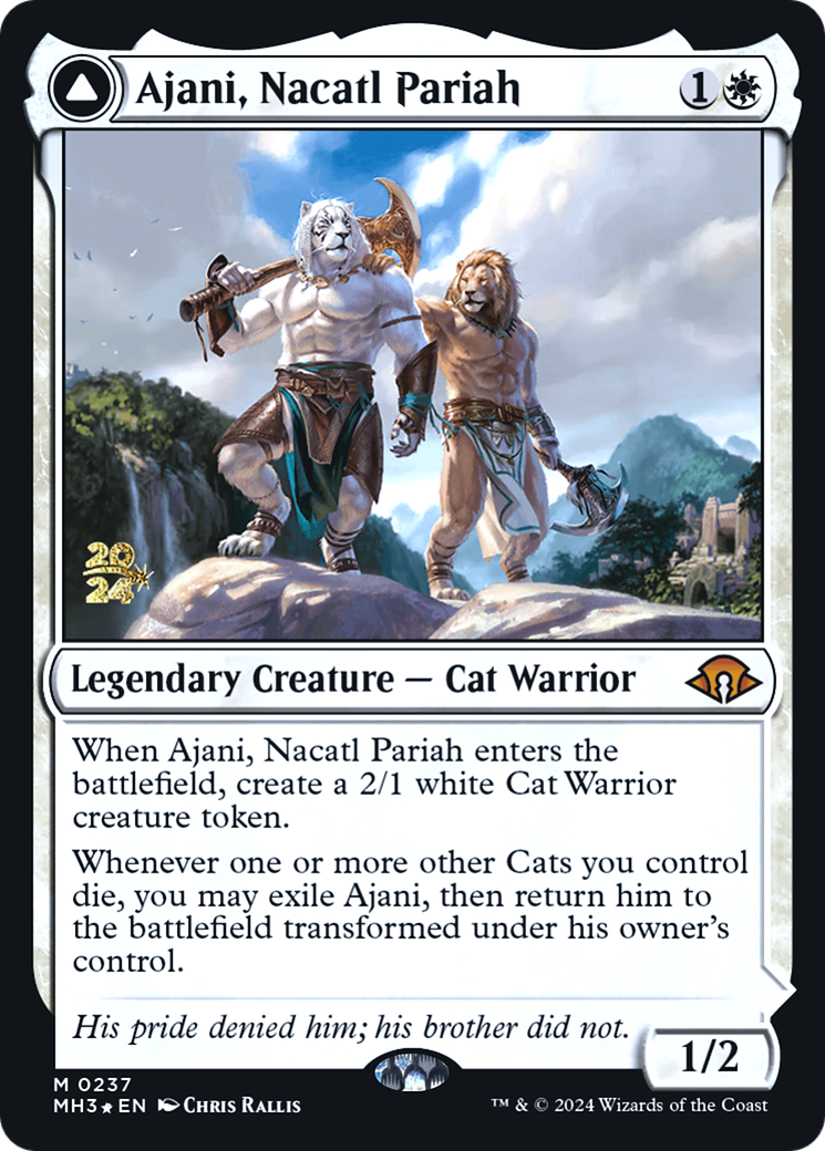 Ajani, Nacatl Pariah // Ajani, Nacatl Avenger (PRE-237S) [Modern Horizons 3 Promos] Foil