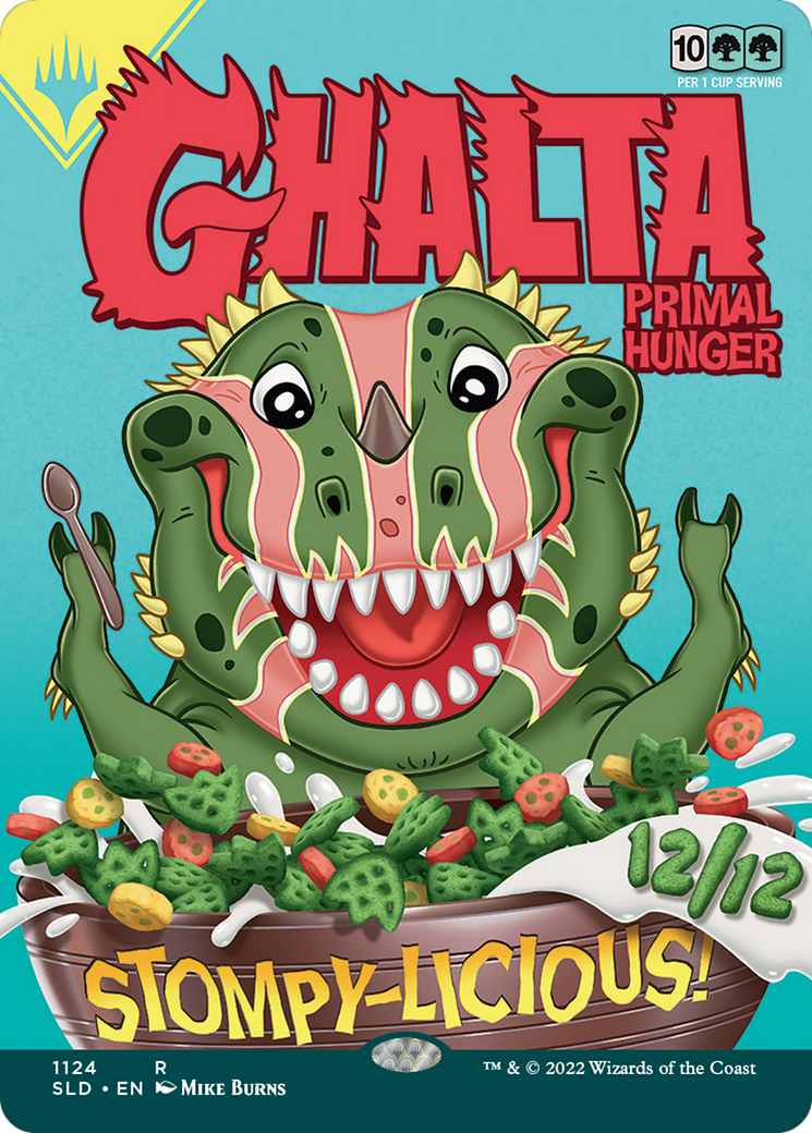 Ghalta, Primal Hunger // Ghalta, Primal Hunger (SLD-1124) [Secret Lair Drop] (Borderless) Foil
