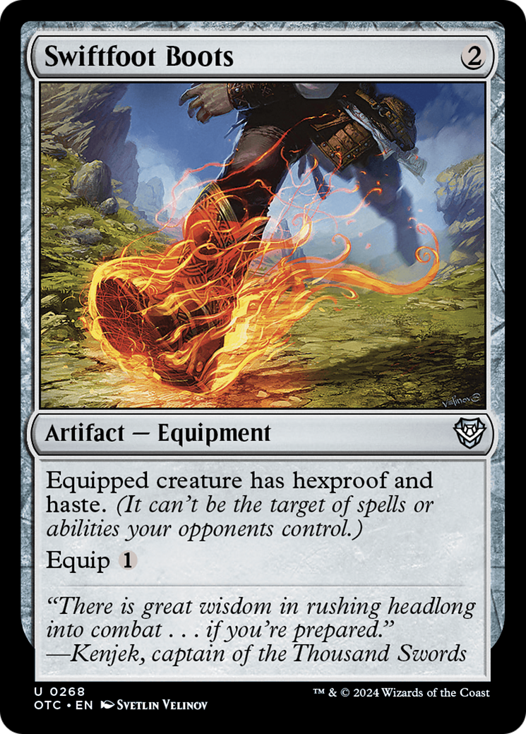 Swiftfoot Boots (OTC-268) [Outlaws of Thunder Junction Commander]