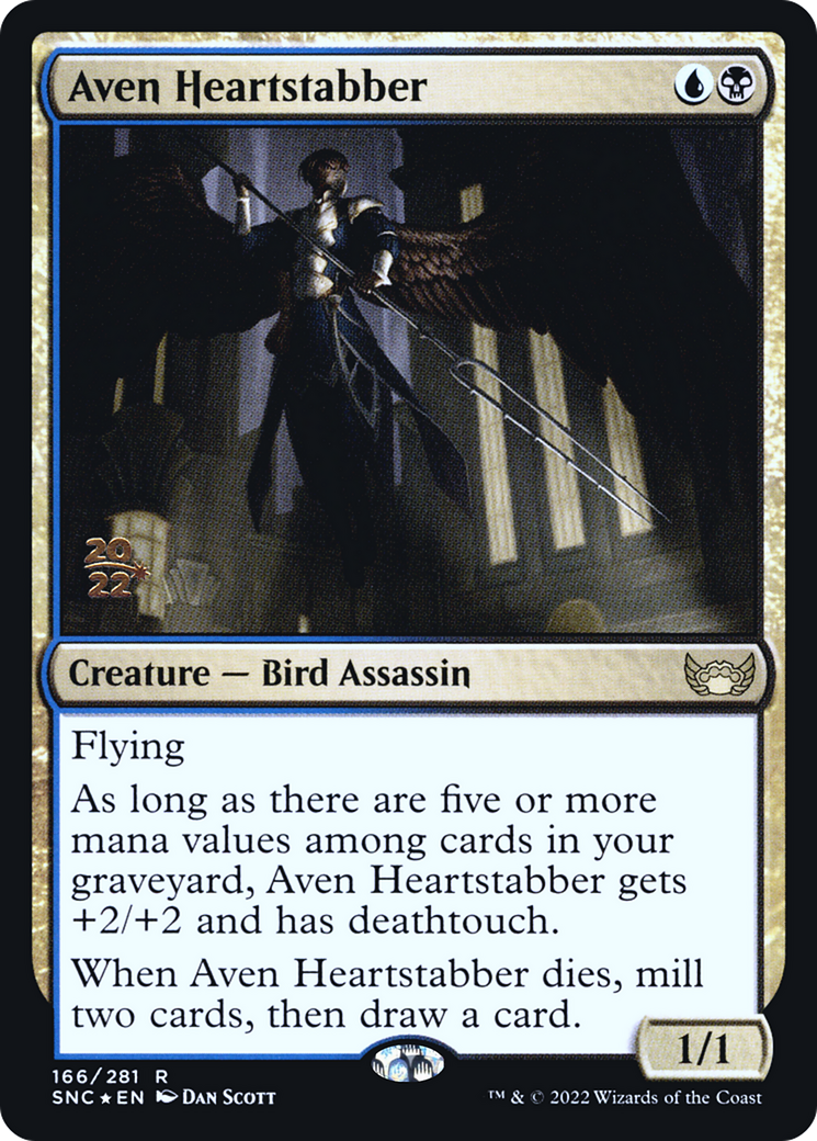 Aven Heartstabber (PRE-166) [Streets of New Capenna Promos] Foil