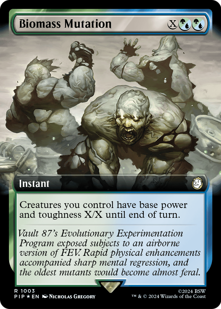 Biomass Mutation (Extended Art) (Surge Foil) (PIP-1003) [Fallout] Foil