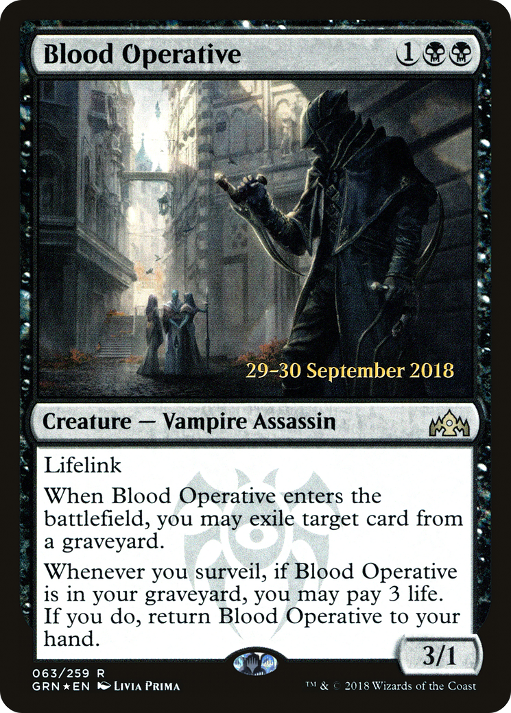 Blood Operative (PRE-63S) [Guilds of Ravnica Promos] Foil