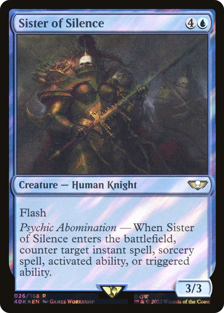 Sister of Silence (Surge Foil) (40K-026) [Warhammer 40,000 Commander] Foil