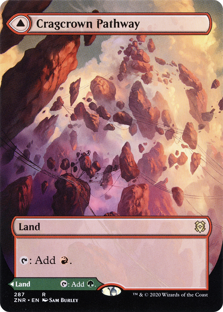 Cragcrown Pathway (Borderless) (ZNR-287) (Showcase) (Borderless) [Zendikar Rising]