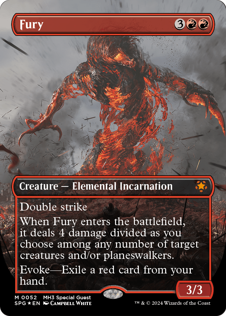 Fury (Borderless) (Textured Foil) (SPG-052) [Special Guests] Foil