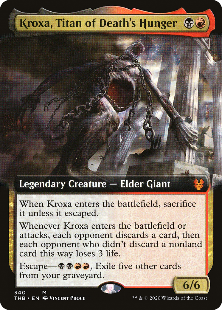 Kroxa, Titan of Death's Hunger (THB-340) [Theros Beyond Death]: (Extended Art) Foil