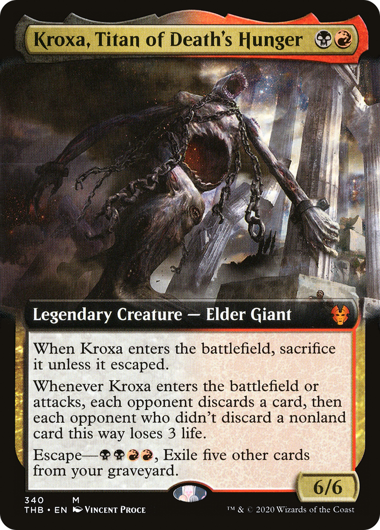 Kroxa, Titan of Death's Hunger (Extended Art) (THB-340) [Theros Beyond Death]