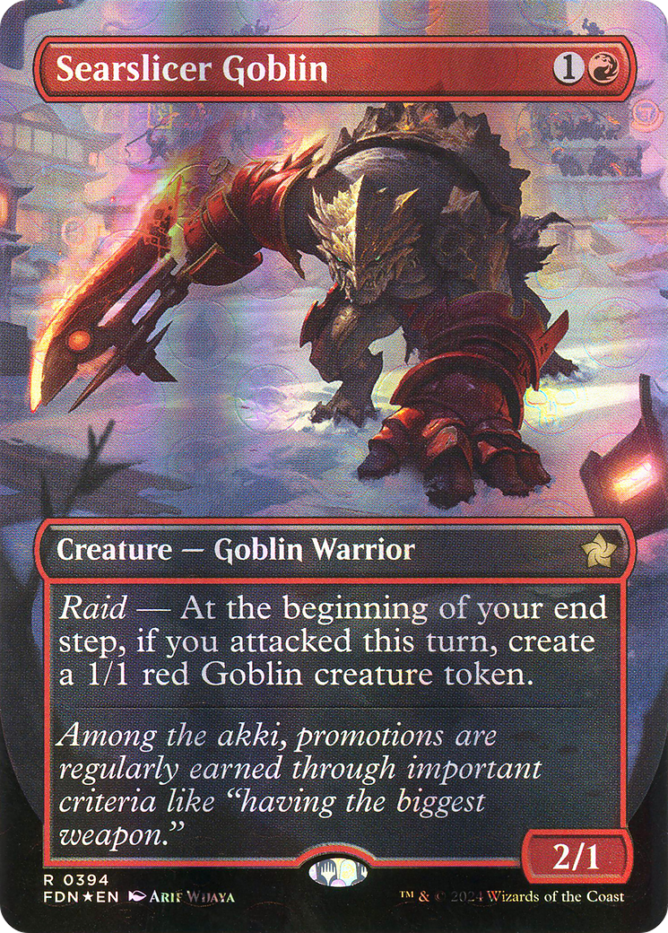 Searslicer Goblin (FDN-394) [Foundations] (Borderless) Foil