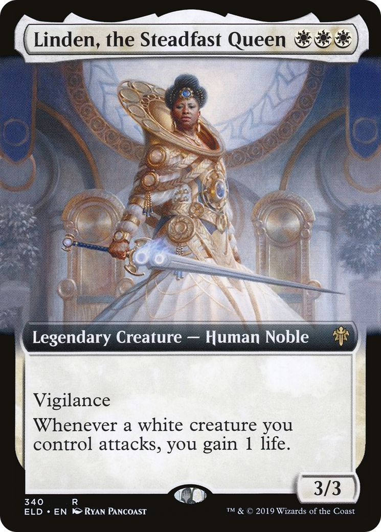 Linden, the Steadfast Queen (Extended Art) (ELD-340) [Throne of Eldraine]