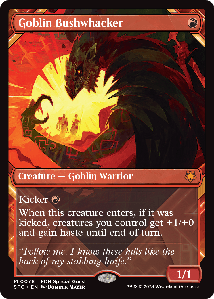 Goblin Bushwhacker (Showcase) (SPG-078) [Special Guests] Foil