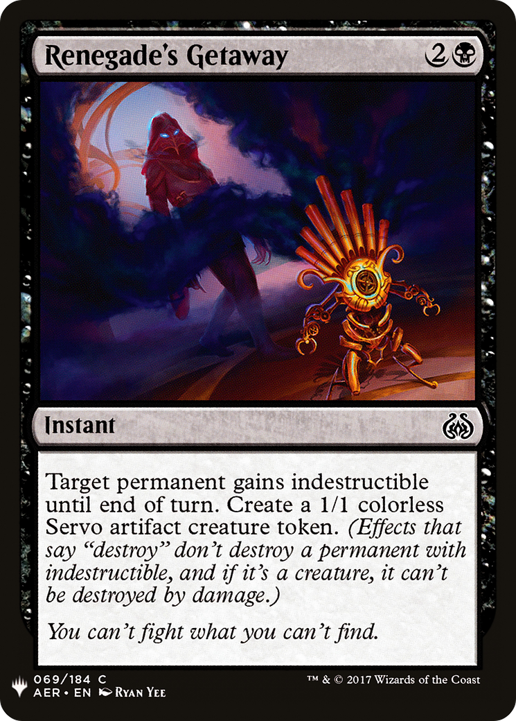 Renegade's Getaway (LIST-AER-69) [The List]