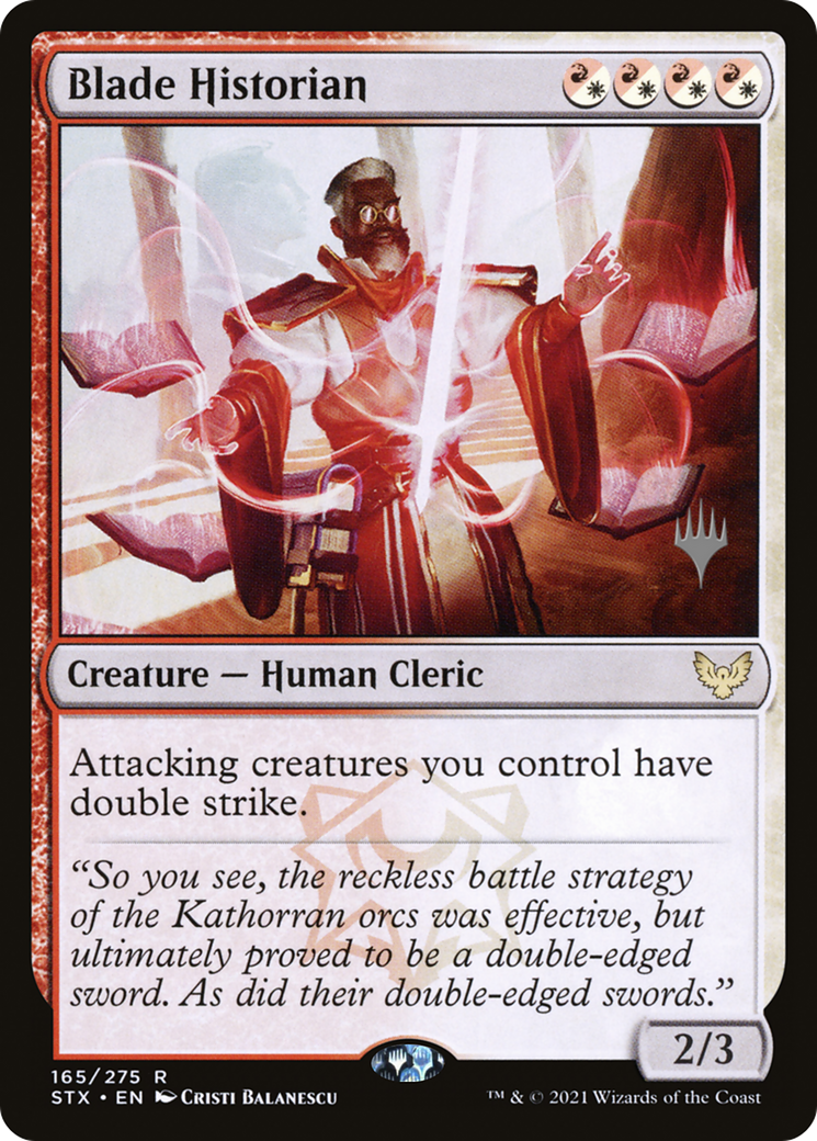 Blade Historian (PPSTX-165P) [Promo Pack: Strixhaven: School of Mages Promos]