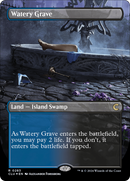 Watery Grave (CLU-283) [Ravnica: Clue Edition] (Borderless) Foil