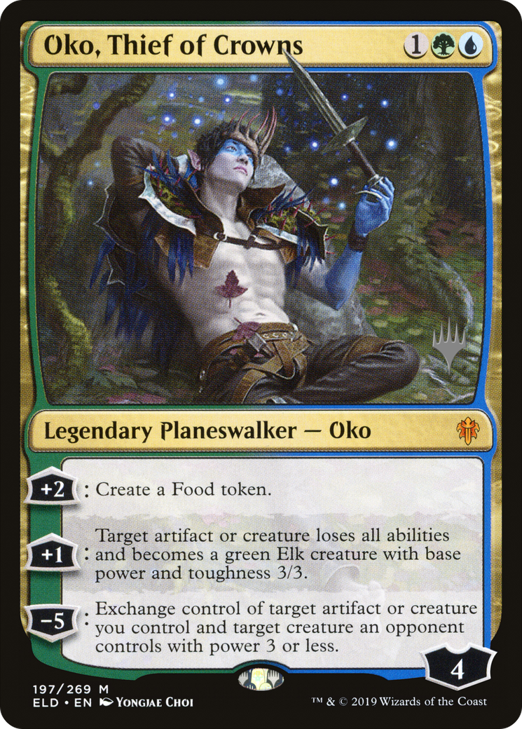 Oko, Thief of Crowns (PPELD-197P) [Promo Pack: Throne of Eldraine Promos]