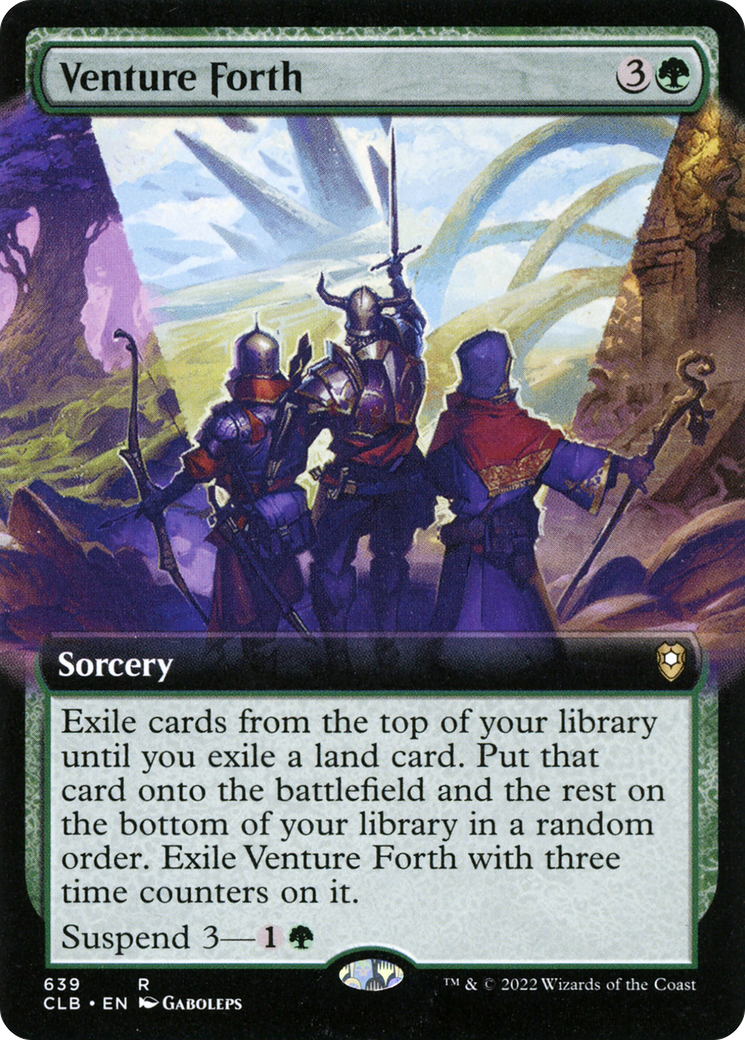 Venture Forth (Extended Art) (CLB-639) [Commander Legends: Battle for Baldur's Gate]