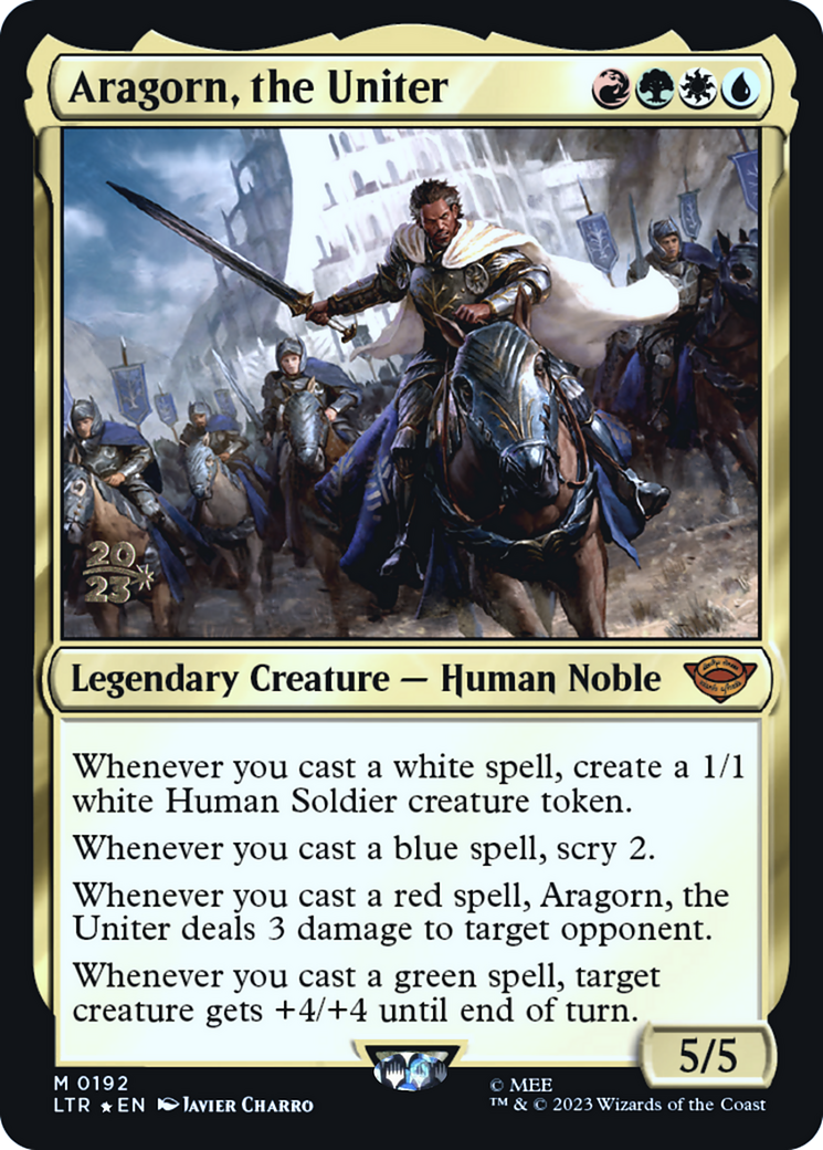 Aragorn, the Uniter (PRE-192S) [Tales of Middle-earth Promos] Foil