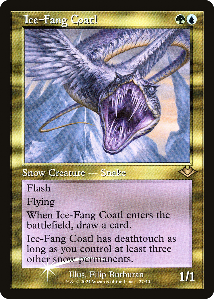 Ice-Fang Coatl (Retro Frame) (MH1-027) [Modern Horizons 1 Timeshifts] Foil
