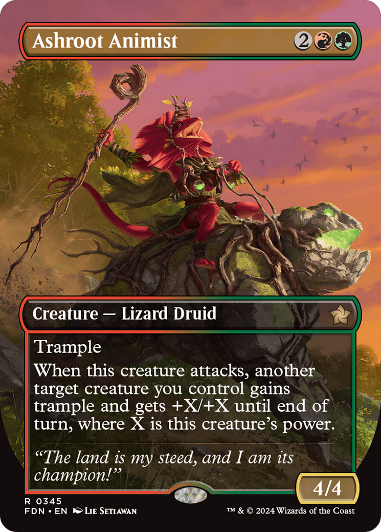 Ashroot Animist (FDN-345) [Foundations] (Borderless) Foil