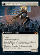Enduring Angel // Angelic Enforcer (MID-327) [Innistrad: Midnight Hunt]: (Extended Art, Double Faced Transform) Foil