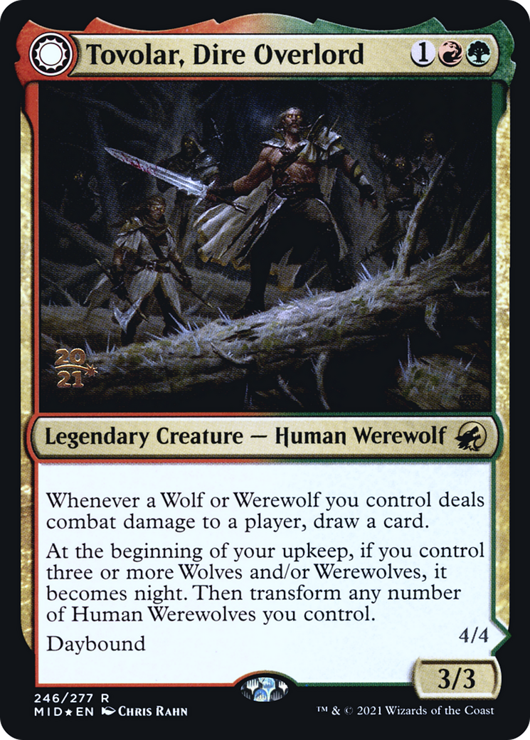 Tovolar, Dire Overlord (PRE-246S) [Innistrad: Midnight Hunt Promos] Foil