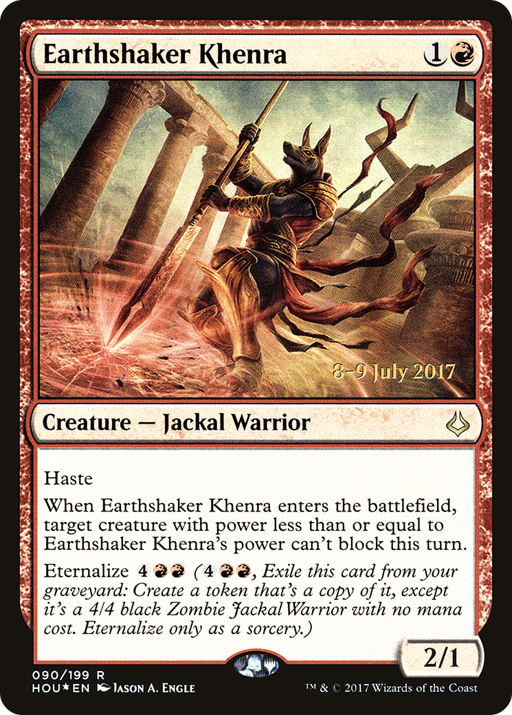 Earthshaker Khenra (PRE-90S) [Hour of Devastation Promos] Foil