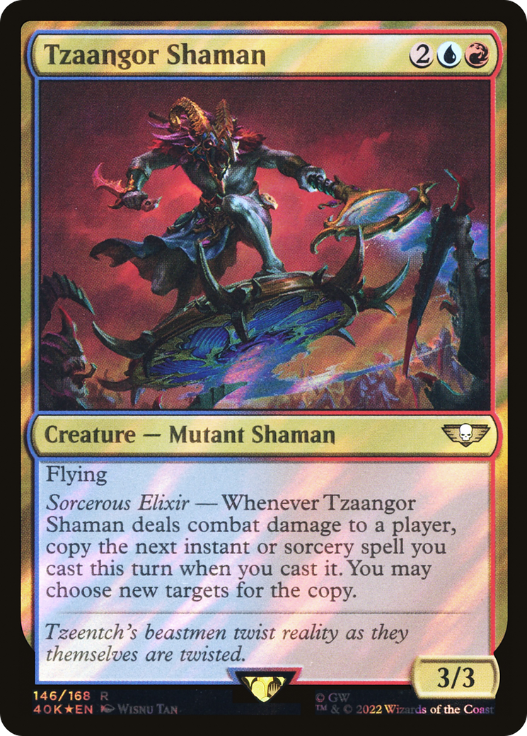 Tzaangor Shaman (Surge Foil) (40K-146) [Warhammer 40,000 Commander] Foil