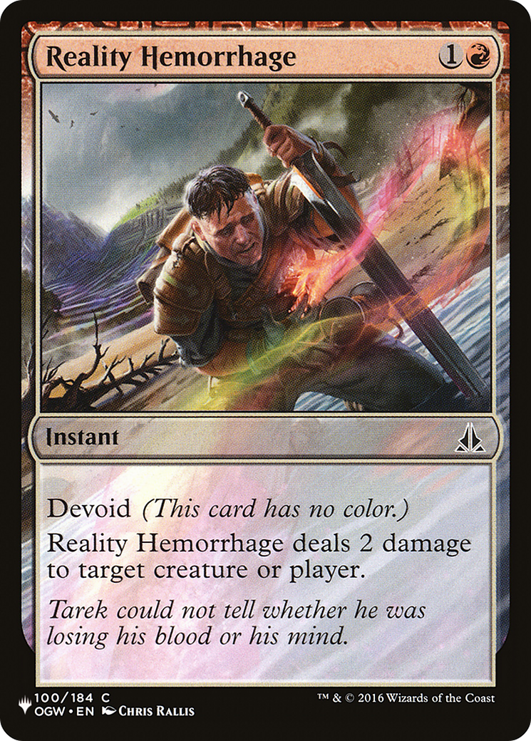 Reality Hemorrhage (LIST-OGW-100) [The List]