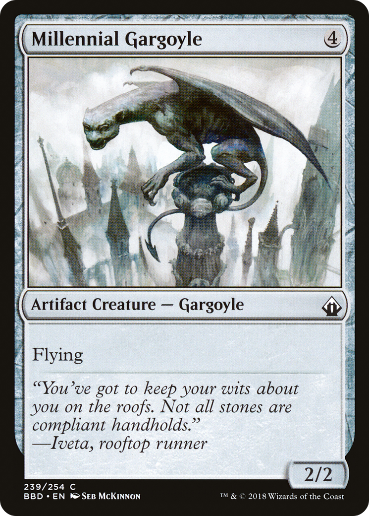 Millennial Gargoyle (BBD-239) [Battlebond] Foil
